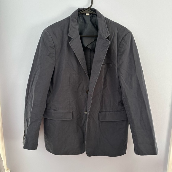 3.1 Phillip Lim Men’s Blazer Jacket Medium Navy Blue Cotton 2 Button Business - Picture 6 of 10